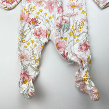 Load image into Gallery viewer, Girls Anko, floral cotton zip coverall / romper, GUC, size 000,  
