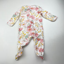 Load image into Gallery viewer, Girls Anko, floral cotton zip coverall / romper, GUC, size 000,  