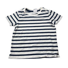 Load image into Gallery viewer, Boys John Lewis, navy stripe cotton tee / top, FUC, size 0,  