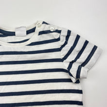 Load image into Gallery viewer, Boys John Lewis, navy stripe cotton tee / top, FUC, size 0,  