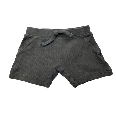 Unisex Anko, grey ribbed shorts, elasticated, GUC, size 00,  