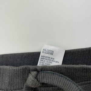 Unisex Anko, grey ribbed shorts, elasticated, GUC, size 00,  