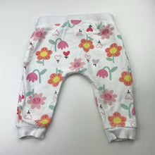 Load image into Gallery viewer, Girls Anko, floral cotton pants / bottoms, elasticated, EUC, size 00,  