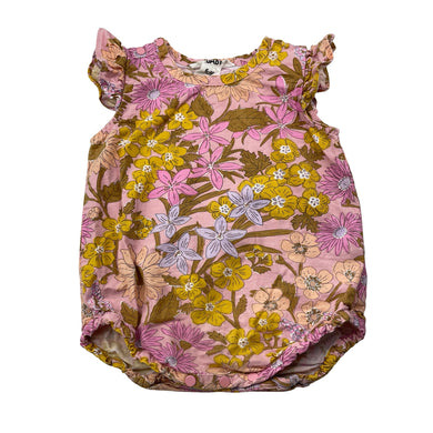 Girls Cotton On, floral cotton summer romper, GUC, size 0,  