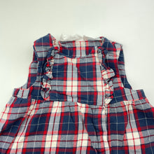 Load image into Gallery viewer, Girls H&amp;M, checked lightweight cotton dress, EUC, size 000, L: 33cm