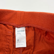 Load image into Gallery viewer, Boys Anko, lightweight cotton pants, elasticated, GUC, size 0,  