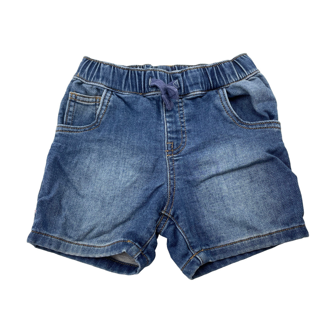 Boys Matalan, stretch knit denim shorts, elasticated, GUC, size 2-3,  
