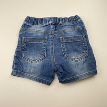 Load image into Gallery viewer, Boys Matalan, stretch knit denim shorts, elasticated, GUC, size 2-3,  