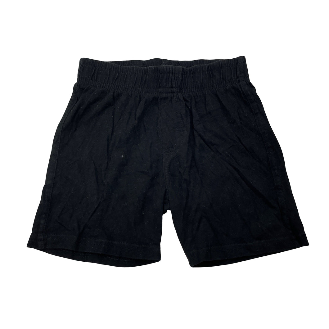 Unisex Anko, black cotton shorts, elasticated, GUC, size 3,  