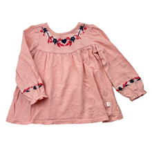 Load image into Gallery viewer, Girls Target, embroidered cotton long sleeve top, EUC, size 1,  