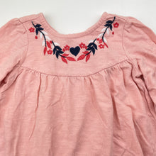 Load image into Gallery viewer, Girls Target, embroidered cotton long sleeve top, EUC, size 1,  