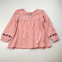 Load image into Gallery viewer, Girls Target, embroidered cotton long sleeve top, EUC, size 1,  