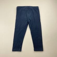 Load image into Gallery viewer, Girls Anko, navy stretchy leggings, elasticated, FUC, size 2,  