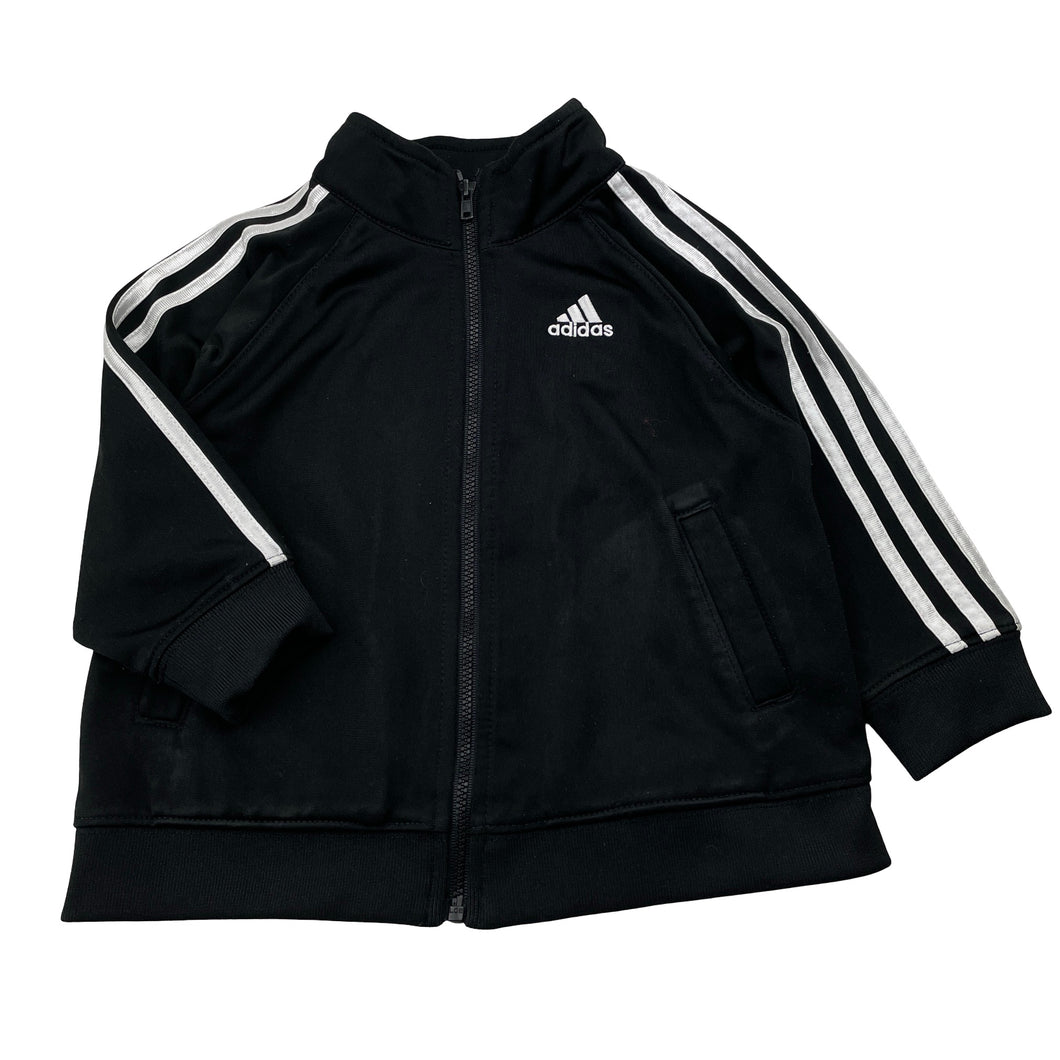 Unisex Adidas, black zip-up track top, FUC, size 2,  