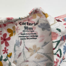 Load image into Gallery viewer, Girls Carter&#39;s, floral cotton tee / top, GUC, size 1,  