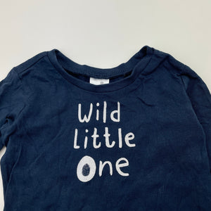 Unisex Anko, navy cotton long sleeve tee / top, GUC, size 00,  