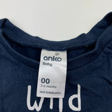 Load image into Gallery viewer, Unisex Anko, navy cotton long sleeve tee / top, GUC, size 00,  