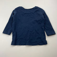 Load image into Gallery viewer, Unisex Anko, navy cotton long sleeve tee / top, GUC, size 00,  