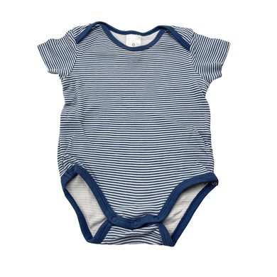 Unisex Target, striped cotton bodysuit / romper, GUC, size 00,  