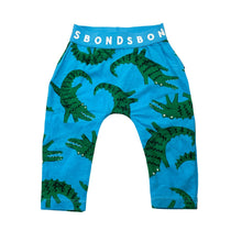 Load image into Gallery viewer, Unisex Bonds, stretchy leggings / boittoms, crocodiles, EUC, size 000,  