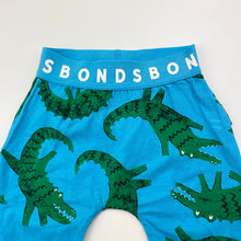 Load image into Gallery viewer, Unisex Bonds, stretchy leggings / boittoms, crocodiles, EUC, size 000,  