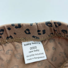 Load image into Gallery viewer, Unisex Baby Berry, animal print leggings / bottoms, GUC, size 0000,  