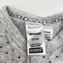 Load image into Gallery viewer, Unisex Bonds, terry zip Wondersuit / zippy / romper, GUC, size 0000,  