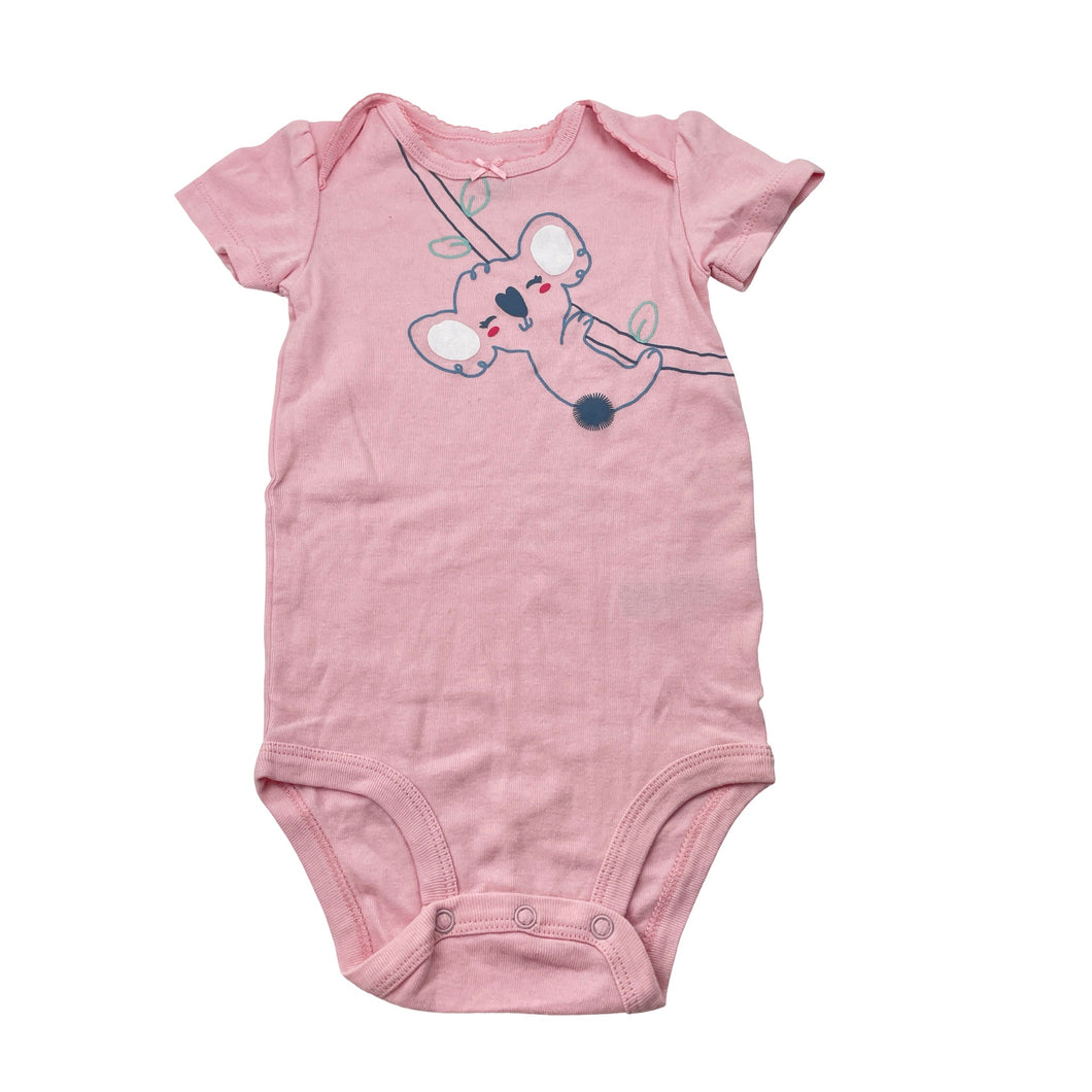 Girls Carter's, cotton bodysuit / romper, koala, EUC, size 1-2,  