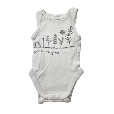 Unisex Dymples, organic cotton bodysuit / romper, GUC, size 0000,  