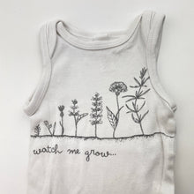 Load image into Gallery viewer, Unisex Dymples, organic cotton bodysuit / romper, GUC, size 0000,  