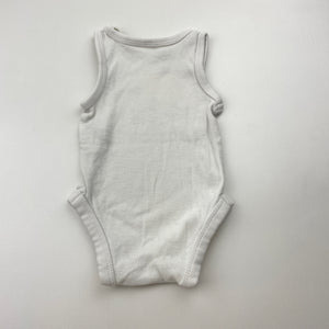 Unisex Dymples, organic cotton bodysuit / romper, GUC, size 0000,  
