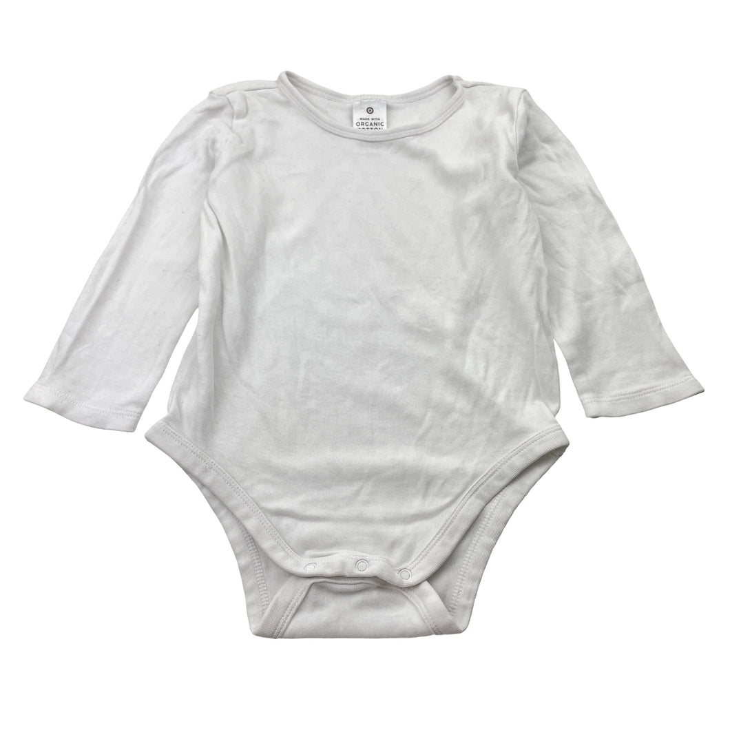 Unisex Target, organic cotton bodysuit / romper, GUC, size 1,  