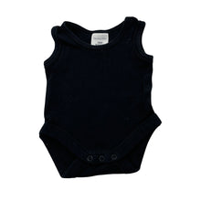 Load image into Gallery viewer, Unisex Favourites, black cotton singletsuit romper, EUC, size 0000,  
