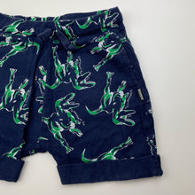 Load image into Gallery viewer, Boys Bonds, navy cotton shorts, elasticated, dinosaurs, GUC, size 3,  