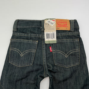 Boys Levi's, 514 straight leg, slim fit jeans, adjustable, inside leg: 22.5cm, NEW, size 0-1,  