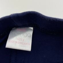 Load image into Gallery viewer, Girls Mango, navy stretchy leggins, inside leg: 35cm, GUC, size 3,  