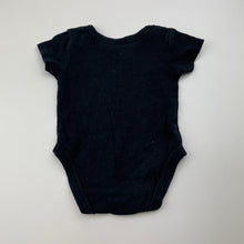 Load image into Gallery viewer, Unisex Baby Berry, black cotton bodysuit / romper, GUC, size 000,  