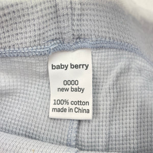 Unisex Baby Berry, waffle cotton footed leggings / bottoms, EUC, size 0000,  