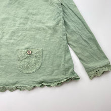 Load image into Gallery viewer, Girls Anko, green cotton long sleeve tee / top, GUC, size 1,  