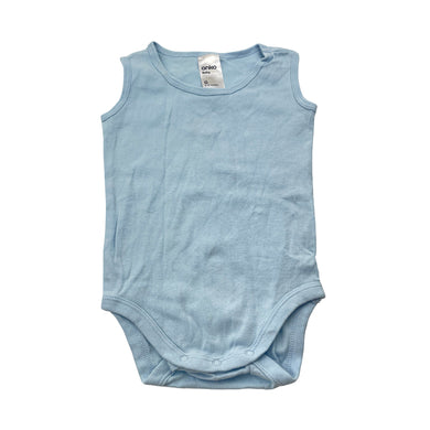 Unisex Anko, blue cotton singletsuit romper, EUC, size 0,  
