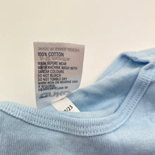 Load image into Gallery viewer, Unisex Anko, blue cotton singletsuit romper, EUC, size 0,  