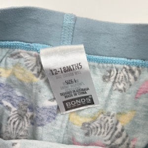 Girls Bonds, stretchy leggings / bottoms, zebras, FUC, size 1,  