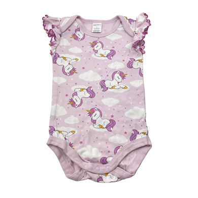 Girls Baby Berry, cotton bodysuit / romper, unicorns, EUC, size 1,  