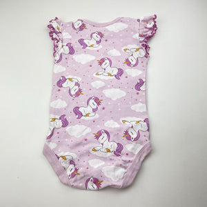 Girls Baby Berry, cotton bodysuit / romper, unicorns, EUC, size 1,  