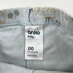 Unisex Anko, cotton footed leggings / bottoms, EUC, size 00,  
