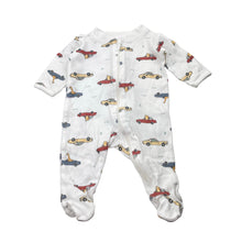 Load image into Gallery viewer, Boys Anko, cotton zip coverall / romper, cars, EUC, size 0000,  