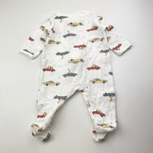Load image into Gallery viewer, Boys Anko, cotton zip coverall / romper, cars, EUC, size 0000,  