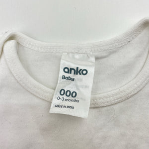 Unisex Anko, cotton singletsuit romper,, EUC, size 000,  