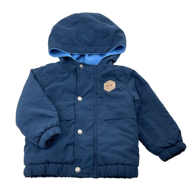 Boys Target, fleece-lined javket / coat, poppers, EUC, size 0,  