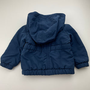 Boys Target, fleece-lined javket / coat, poppers, EUC, size 0,  